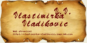 Vlastimirka Vladiković vizit kartica